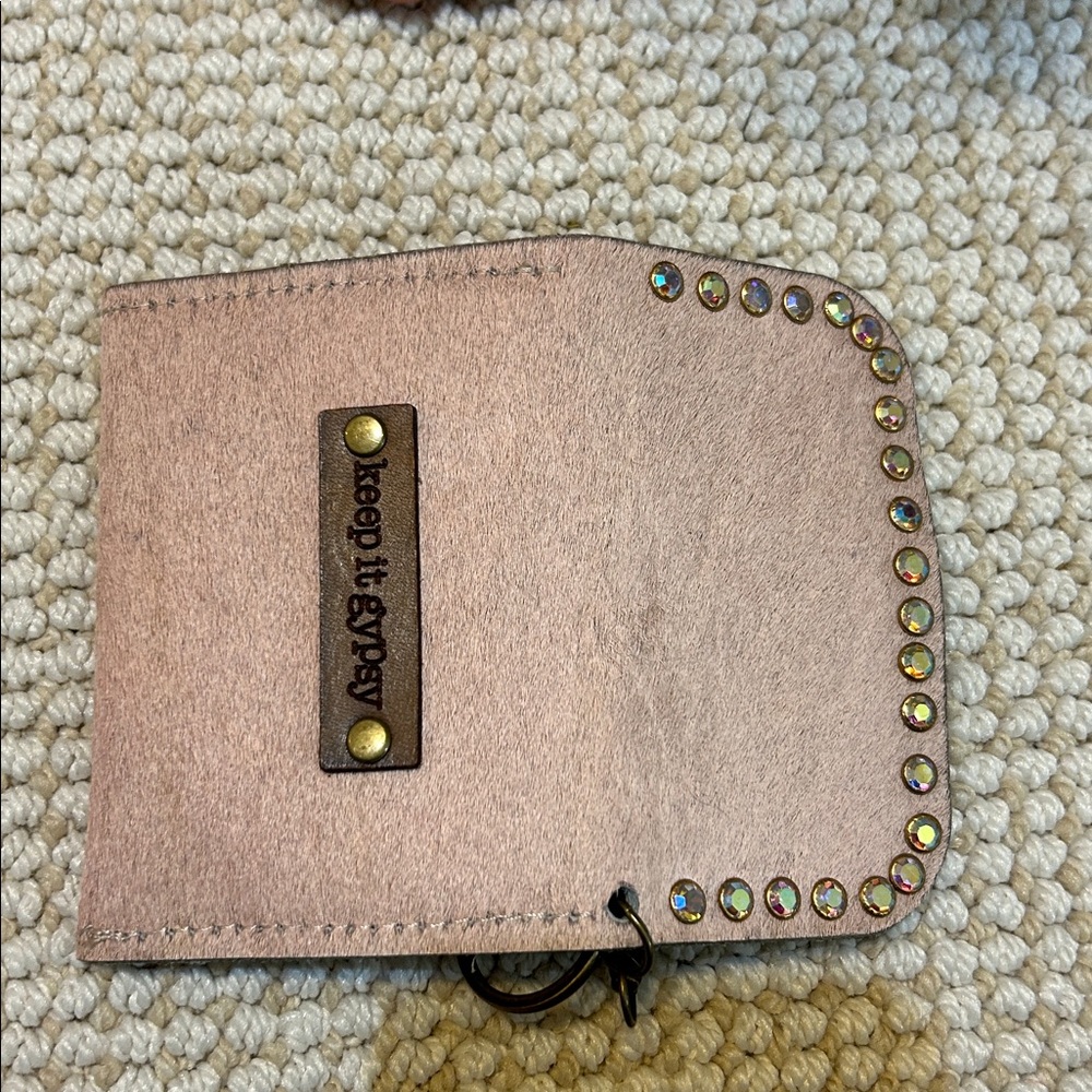 Keep it Gypsy Leather and Cowhide AB Stones Wallet NWOT - Picture 3 of 5